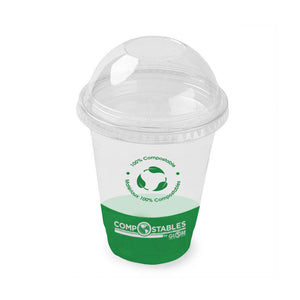 Clear PLA Dome Lids with Hole for Clear PLA Cold Cups 6117