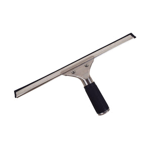 Stainless Steel Squeegee Complete With Channel And Rubber handheld silver handle with black hand grip, Stainless Steel Squeegee Complete With Channel And Rubber, SIZE, 10 Inch, GENERAL CLEANING, WINDOW CARE, 4430, 4431,4432