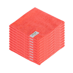 Chiffons en microfibre 16 pouces x 16 pouces 240 g/m² red 10 stack of cleaning cloths, 16 Inch X 16 Inch 240 Gsm Microfiber Cloths, COLOR, Red, Package, 20 Packs of 10, MICROFIBER, CLOTHS, Best Seller, COVID ESSENTIALS, 3130R