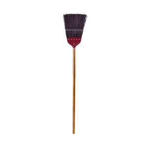 Railroad Track Broom With 48 Inch Handle red metal head with black brissels with wooden handle, Railroad Track Broom With 48 Inch Handle, FLOOR CLEANING, CORN BROOMS, 3624