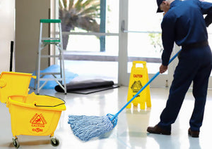 Syn-Pro® Synthetic Narrow Band Wet Green Cut End Mop 3096G,3097G,3098G
