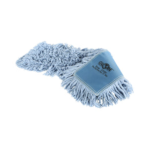 Pro-Stat® Blue Slip-On Dust Mop Head blue static cling dust mop close up front and back slip-on, Pro-Stat® Blue Slip-On Dust Mop Head, SIZE, 18 Inch X 5 Inch, FLOOR CLEANING, DUST MOPS, 3300,3301,3302,3303