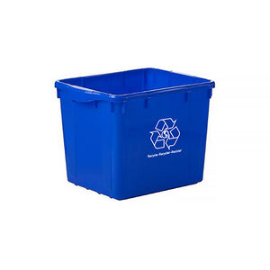 Curbside Recycling Bin short recycling bin for paper and plastic, Curbside Recycling Bin, SIZE, 16 Gallon, WASTE, RECYCLING CONTAINERS, 9300