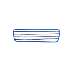 Microfiber 18 Inch Flat Finish Mop white and blue stripe with blue binding, Microfiber Flip Mop With 48 Inch Metal Handle, MICROFIBER, FLOOR PADS, 3375
