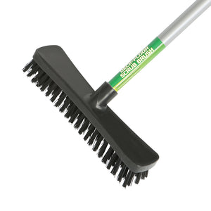 Floor And Deck Scrub Brushes With Metal Handle black head brush with metal handle with green globe labelling, Floor And Deck Scrub Brushes With Metal Handle, SIZE, 10Ich Brush With 48 Inch / Regular Handle, FLOOR CLEANING, DECK BRUSHES, 4019