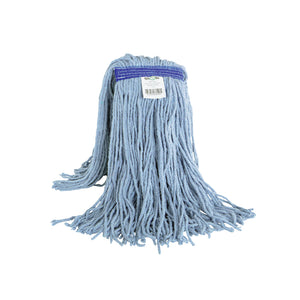 Syn-Pro® Synthetic Narrow Band Wet Blue Cut End Mop mop synthetic blue looped thread strands 16oz, Syn-Pro® Synthetic Narrow Band Wet Blue Cut End Mop, SIZE, 16 Oz, FLOOR CLEANING, WET MOPS, 3096