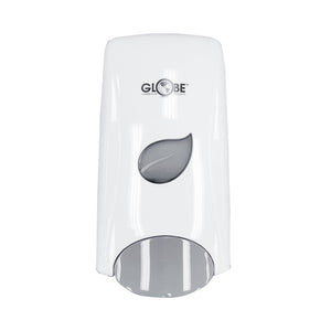 Dispensador de jabón a granel en espuma con botella recargable rectangular box white box with black back and leaf shaped window, Foam Bulk Soap Dispenser With Refillable Bottle, COLOR, Black, WASHROOM CARE, SOAP & SANITIZER DISPENSERS, COVID ESSENTIALS, 4620W