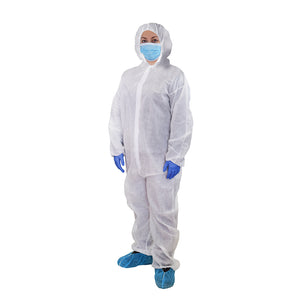 Disposable Coverall With Hood coveralls woman gloves shoe covers mask hairnet with hood, Disposable Coverall With Hood, SIZE, Medium, PPE-PERSONAL PROTECTIVE EQUIPMENT, COVERALLS, NEW, 7720H, ,7721H,7722H,7723H,7724H