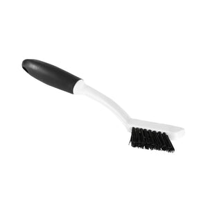 9 Inch Soft Grip Tile & Grout Brush white handle with black brissels with black handle grip, 9 Inch Soft Grip Tile & Grout Brush, GENERAL CLEANING, BRUSHES, 4023