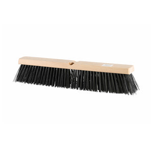Value Line Push Broom Heads natural wood block broom brush with black brissels, Value Line Medium Push Broom Head, SIZE, 18 Inch, FLOOR CLEANING, PUSH BROOMS, 4454