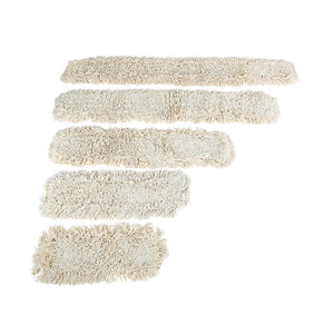 Tête de vadrouille à poussière en coton static cling dust mop in 18inch, 24inch, 36inch, 48inch, 60 inch by 5inch wide natural tie-on, Cotton Tie-On Dust Mop Head, SIZE, 18 Inch X 5 Inch, FLOOR CLEANING, DUST MOPS, 3550, 3551,3552,3553,3554
