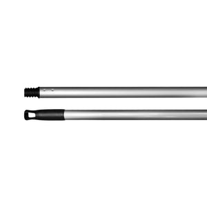 Mango de metal con punta roscada de plástico resistente. Metal Handle With Heavy Duty Plastic Threaded Tip, SIZE, 48 Inch X 1 5/16Th Inch, COLOR, Silver, FLOOR CLEANING, HANDLES, 4216HDL, 4078