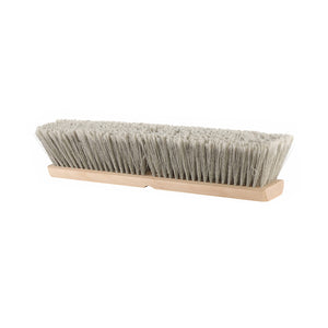 Value Line Push Broom Heads natural wood block broom brush with natural colored brissels, Value Line Soft Push Broom Head, SIZE, 18 Inch, FLOOR CLEANING, PUSH BROOMS, 4450