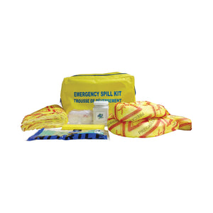 Emergency Response Spill Kit With Bio-Zorb Zipper yellow bag, 10 Hi-Vis Caution Pads, 10 Hi-Vis Caution socks 3? x 42, 1 nitrile gloves, 15 oz Body Fluid Solidifer and Absorbent, splash goggle, Emergency Response Spill Kit With Bio-Zorb, SAFETY, EMERGENCY RESPONSE KITS, 7510