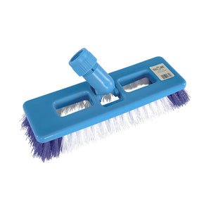 Swivel Scrub Brush blue swivel handle flat base with blue and white brush fibers, Swivel Scrub Brush, GENERAL CLEANING, BRUSHES, 3601