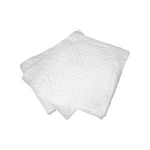 Tampons à huile seulement de 15 po x 18 po à usage moyen absorbant white heavy textile fabric, 15 Inch X 18 Inch Oil Only Pads Medium Duty, Package, 10 Pack, SAFETY, ABSORBANT PADS & SOCKS, 7540
