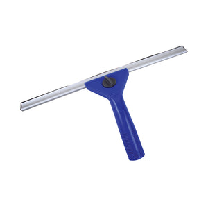 Plastic Window Squeegee Complete handheld silver handle with blue hand grip, Plastic Window Squeegee Complete, SIZE, 14 Inch, GENERAL CLEANING, WINDOW CARE, 4462