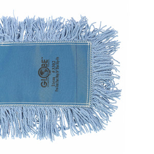 Pro-Stat® Blue Slip-On Dust Mop Head blue static cling dust mop close up back slip-on, Pro-Stat® Blue Slip-On Dust Mop Head, SIZE, 18 Inch X 5 Inch, FLOOR CLEANING, DUST MOPS, 3300,3301,3302,3303