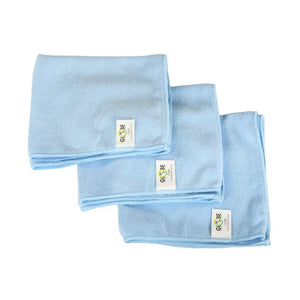 Chiffons en microfibre 16 pouces x 16 pouces 240 g/m² blue 3 stack of cleaning cloths, 16 Inch X 16 Inch 240 Gsm Microfiber Cloths, COLOR, Blue, Package, 20 Packs of 10, MICROFIBER, CLOTHS, Best Seller, COVID ESSENTIALS, 3130B
