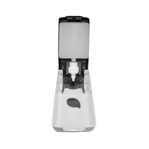 Dispensador de jabón a granel en espuma con botella recargable back view grey plastic with screw holes, Foam Bulk Soap Dispenser With Refillable Bottle, COLOR, Black, WASHROOM CARE, SOAP & SANITIZER DISPENSERS, COVID ESSENTIALS, 4620W
