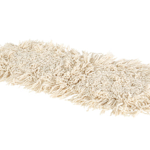 Tête de vadrouille à poussière en coton static cling dust mop in 18inch, 24inch, 36inch, 48inch, 60 inch by 5inch wide natural tie-on, Cotton Tie-On Dust Mop Head, SIZE, 18 Inch X 5 Inch, FLOOR CLEANING, DUST MOPS, 3550, 3551,3552,3553,3554