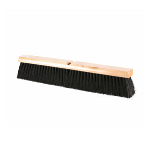 Bloc de bois Balai Tampico natural wood block broom brush with black brissels, Wood Block Broom Tampico, SIZE, 18 Inch, FLOOR CLEANING, PUSH BROOMS, 4550