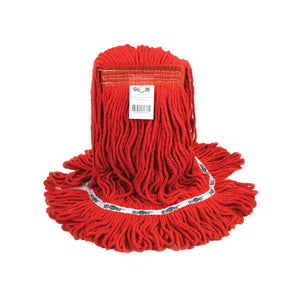 Vadrouille humide synthétique à bande étroite de 20 oz 20 OZ SYNTHETIC NARROW BAND LOOPED END WET MOP, COLOR, Red, FOOD SERVICE, RESTAURANT CLEANING, 5091R