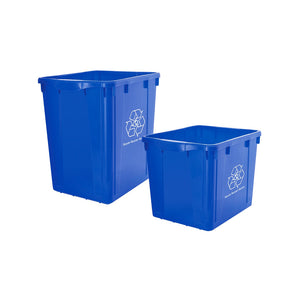 Curbside Recycling Bin short and long recycling bin for paper and plastic, Curbside Recycling Bin, SIZE, 16 Gallon, WASTE, RECYCLING CONTAINERS, 9300,9301