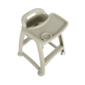 High Chair With Wheels And Tray childrens highchair with tray and cupholder groove top view, High Chair With Wheels And Tray, FOOD SERVICE, HIGH CHAIRS, 1133