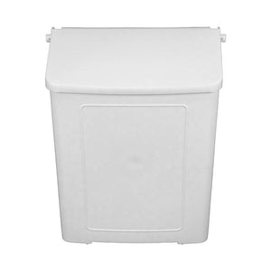 Unidad de eliminación de toallas sanitarias de plástico rectangular white bin with flap, Plastic Sanitary Napkin Disposal Unit, WASHROOM CARE, SANITARY NAPKINS & DISPENSERS, 3014
