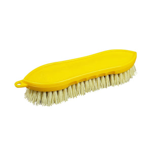 9 Inch Pointed Poly Bristle Scrub Brush yellow brush head with yellow brissels, 9 Inch Pointed Poly Bristle Scrub Brush, GENERAL CLEANING, BRUSHES, 3620