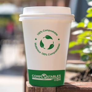 Compostable White Dome Sip Lids 6080,6081