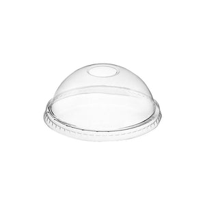 Clear PLA Dome Lids with Hole for Clear PLA Cold Cups 6117