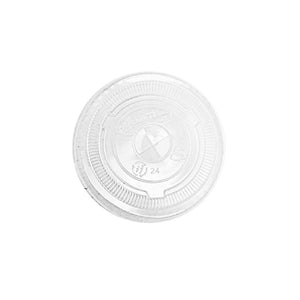 Clear PLA Dome Lids with Hole for Clear PLA Cold Cups 6120,6121