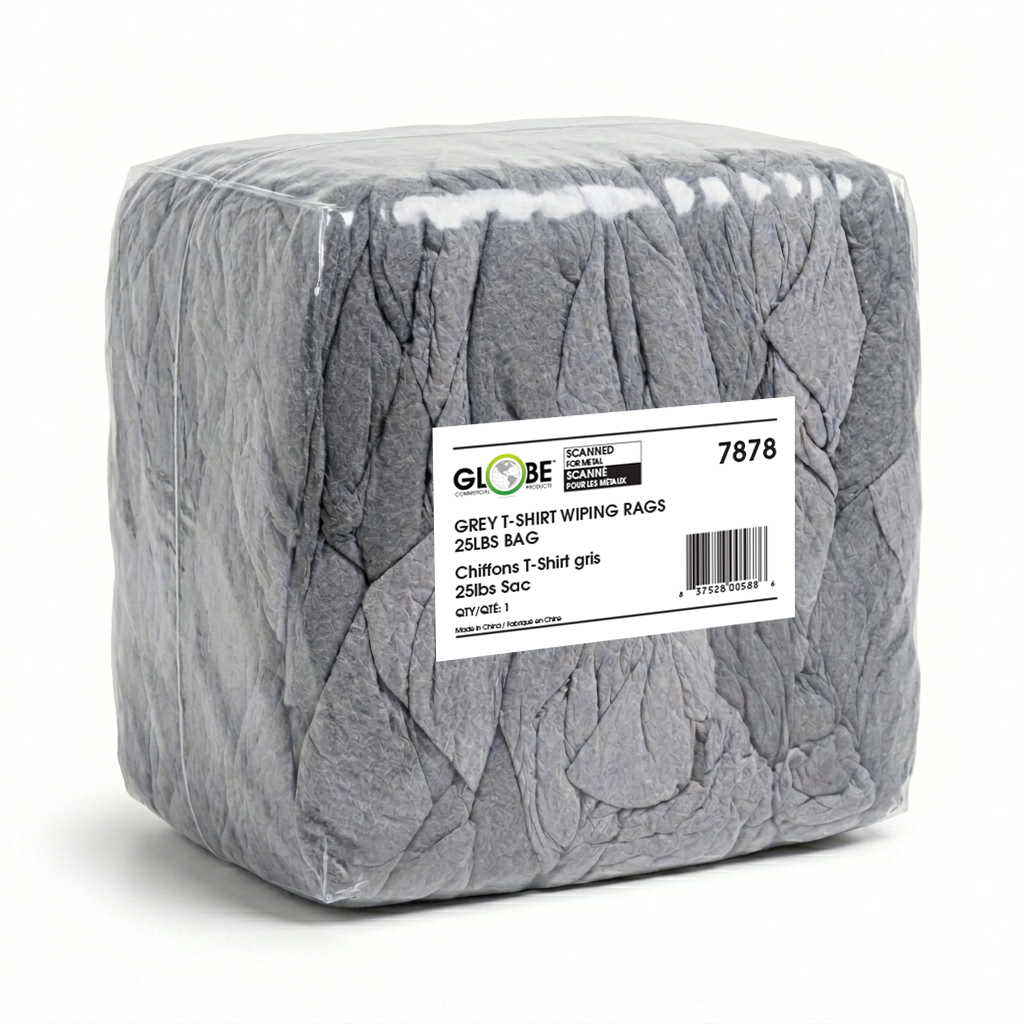 Grey T-Shirt Wiping Rags – Globe Commercial Products