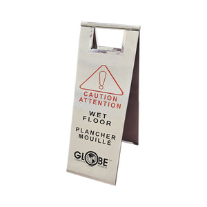 Stainless Steel Safety Sign English-French 7942