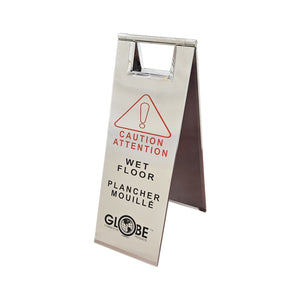 Stainless Steel Safety Sign English-French 7942