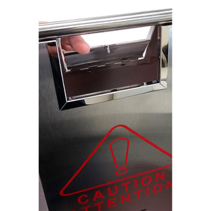 Stainless Steel Safety Sign English-French 7942