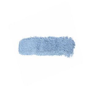 Tête de vadrouille à poussière à enfiler bleue Pro-Stat® blue static cling dust mop close up 18inch x 5inch slip-on, Pro-Stat® Blue Slip-On Dust Mop Head, SIZE, 18 Inch X 5 Inch, FLOOR CLEANING, DUST MOPS, 3300
