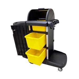 High Security Janitorial Cart with Hood and Lock 3003