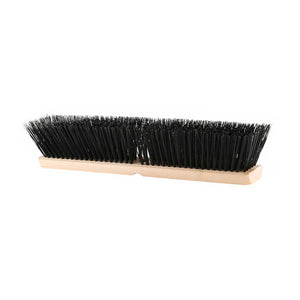 Têtes de balai-poussoir Value Line natural wood block broom brush with black brissels, Value Line Medium Push Broom Head, SIZE, 18 Inch, FLOOR CLEANING, PUSH BROOMS, 4454
