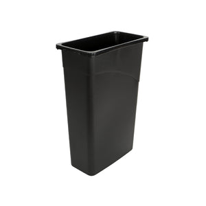 23 Gallon Slim Container rectangular black garbage bin, 24 Gallon Slim Container, COLOR, Black, WASTE, SLIM CONTAINERS & LIDS, Best Seller, 9512
