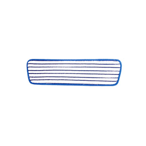 Vadrouille à finition plate en microfibre de 18 pouces white and blue stripe with blue binding, Microfiber Flip Mop With 48 Inch Metal Handle, MICROFIBER, FLOOR PADS, 3375