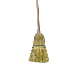 Escoba para maíz de alta resistencia, 2 cables y 2 hilos natural corn broom brush packaged with 2 silver wire and 2 blue strings with wooden handle, Heavy-Duty Corn Broom, 2 Wire 2 String, FLOOR CLEANING, CORN BROOMS, 4002