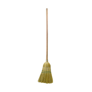 Escoba para maíz de alta resistencia, 2 cables y 2 hilos natural corn broom brush packaged with 2 silver wire and 2 blue strings with wooden handle, Heavy-Duty Corn Broom, 2 Wire 2 String, FLOOR CLEANING, CORN BROOMS, 4002