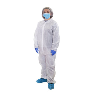 Combinaison jetable coveralls woman gloves shoe covers mask hairnet, Disposable Coverall, SIZE, Medium, PPE-PERSONAL PROTECTIVE EQUIPMENT, COVERALLS, COVID ESSENTIALS, 7720,7721,7722,7723,7724