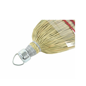 Fouet à maïs, 3 cordes natural corn broom brush packaged with 2 silver wire and 2 blue strings with wooden handle, Corn Whisk, 3 Strings, FLOOR CLEANING, CORN BROOMS, 4003
