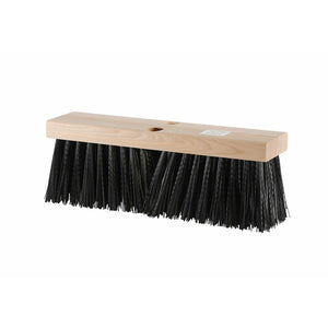Tête de balai rugueuse Barn-Street natural wood block broom brush with black brissels, Barn-Street Rough Broom Head, SIZE, 14 Inch, FLOOR CLEANING, PUSH BROOMS, 4458
