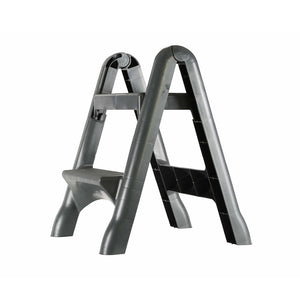 Taburete plegable - 2 peldaños side view grey 2 step stool, Folding Step Stool - 2 Step, SAFETY, STEP STOOLS, NEW, 5251