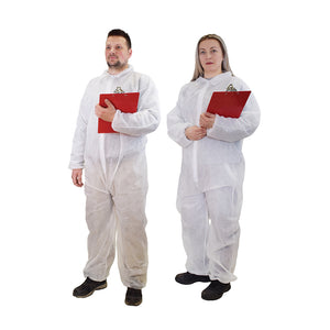 Mono desechable coveralls man woman with clipboard, Disposable Coverall, SIZE, Medium, PPE-PERSONAL PROTECTIVE EQUIPMENT, COVERALLS, COVID ESSENTIALS, 7720,7721,7722,7723,7724